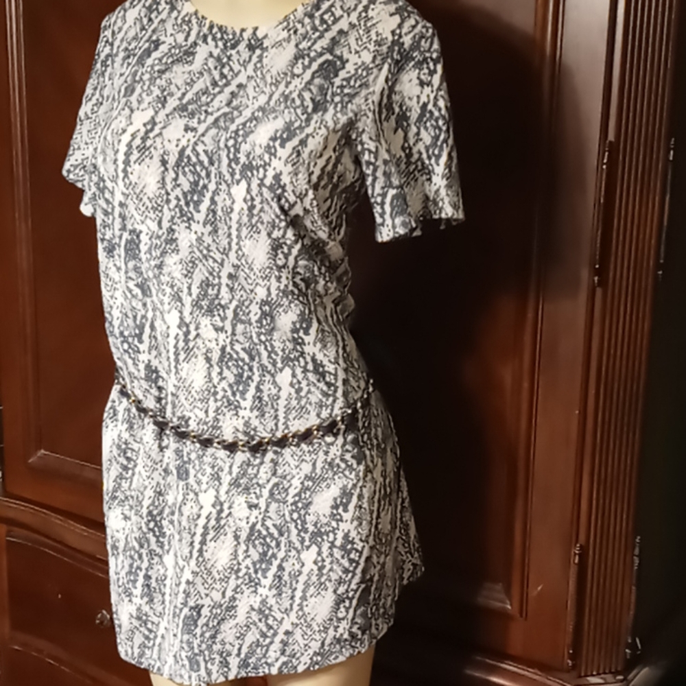 Snakeskin Print Mini Dress